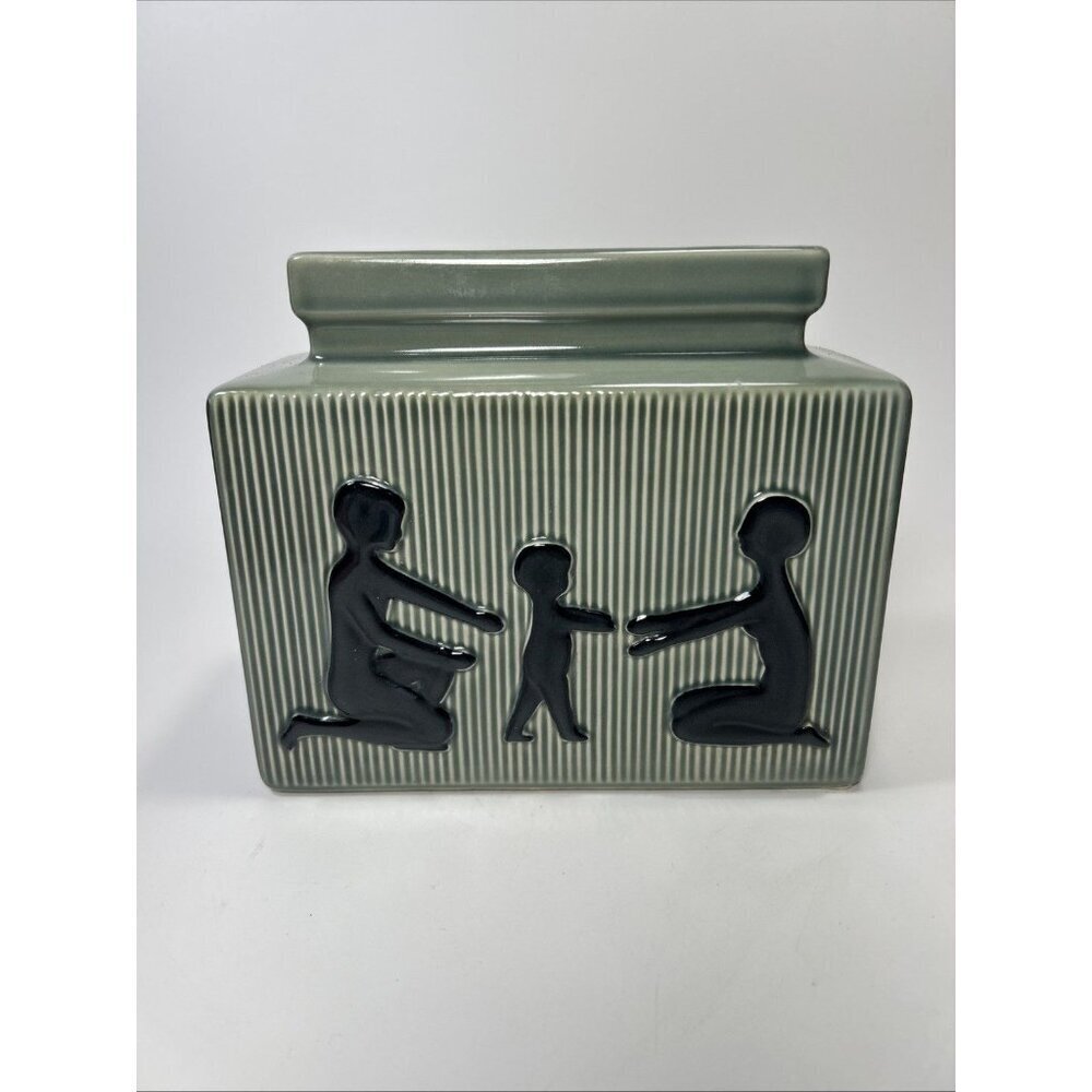 Holm Sorensen Denmark Vase Studio Piece Rectangular Green